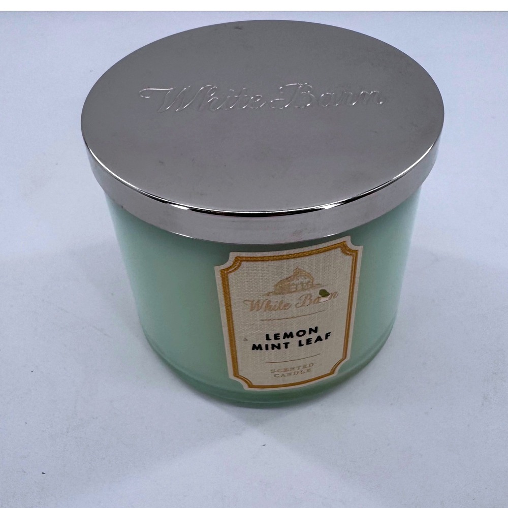Bath‎ & Body White Barn Lemon Mint Leaf 3-Wick Scented Candle 14.5 oz